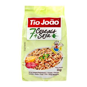 Quantas calorias em 1 Porçoes Arroz Integral Sete Cereais E Soja Tio João?
