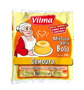 Quantas calorias em 1 Porçoes Bolo De Cenoura De Massa Vilma?