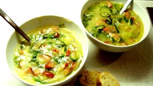 Quantas calorias em 1 Porçoes Caldo Verde Meire?