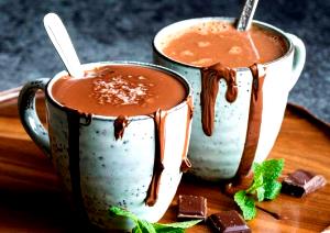 Quantas calorias em 1 Porçoes Chocolate Quente De Leite De Soja?