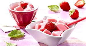 Quantas calorias em 1 Porçoes Gelatina De Morango Com İogurte?