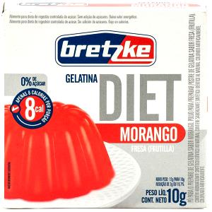 Quantas calorias em 1 Porçoes Gelatina Morango Bretze Diet Pronta?