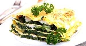 Quantas calorias em 1 Porçoes Lasanha De Ricota E Espinafre?