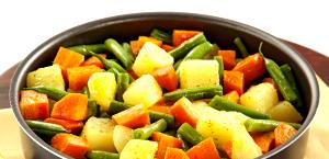 Quantas calorias em 1 Porçoes Legumes Cozido Ao Azeite?