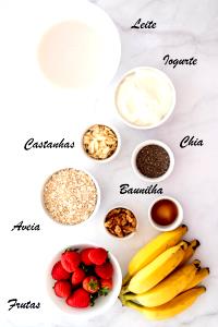 Quantas calorias em 1 Porçoes Mingau De Aveia, Chia, Coco, Amendoas E Passas?