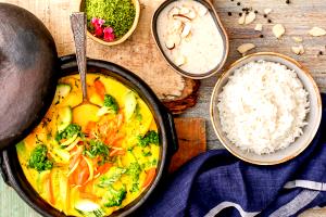 Quantas calorias em 1 Porçoes Moqueca Legumes?