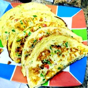 Quantas calorias em 1 Porçoes Omelete Com Requeijão Ligth?