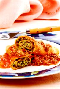 Quantas calorias em 1 Porçoes Panqueca De Carne/Brocolis?