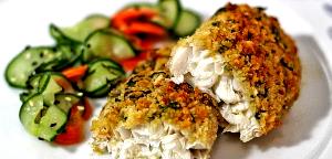 Quantas calorias em 1 Porçoes Peixe Com Crosta De Aveia?