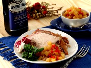 Quantas calorias em 1 Porçoes Pernil Com Abacaxi E Pimentão?