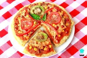 Quantas calorias em 1 Porçoes Pizza De Champignon Massa De Grão De Bico?