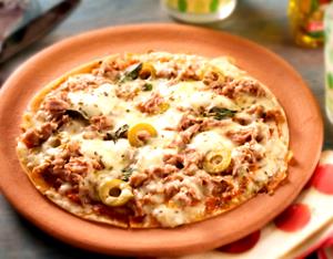 Quantas calorias em 1 Porçoes Pizza De Frigideira De Atum?