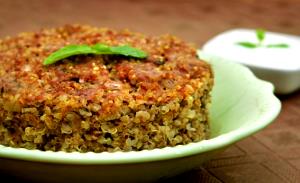 Quantas calorias em 1 Porçoes Quibe Assado Com Quinoa?