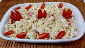 Quantas calorias em 1 Porçoes Salada De Couve Flor Com Palmito?