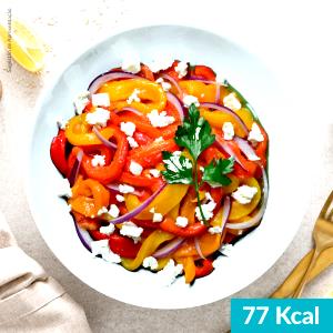 Quantas calorias em 1 Porçoes SALADA DE PIMENTÕES E CEBOLA?