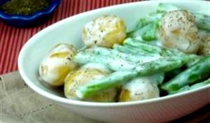 Quantas calorias em 1 Porçoes Salada De Vagens E Batata Bolinha Com Dill?