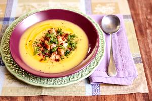Quantas calorias em 1 Porçoes Sopa De Batata Salsa?