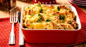 Quantas calorias em 1 Porçoes Suflê De Legumes Com Frango?