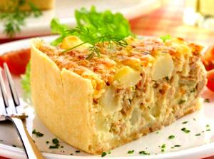 Quantas calorias em 1 Porçoes Torta De Batata Com Atum?