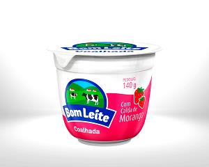 Quantas calorias em 1 pote (140 g) Coalhada Desnatada com Morango?