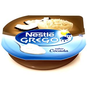 Quantas calorias em 1 pote (90 g) Iogurte Grego Cocada?