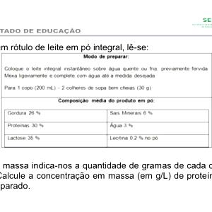 Quantas calorias em 1 Quantidade Referência Por 30 Ml, Bebida 2% de Gordura de Leite?
