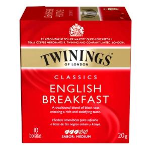 Quantas calorias em 1 sachê (2 g) Chá English Breakfast?