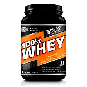 Quantas calorias em 1 scoop (34 g) 100% Whey?
