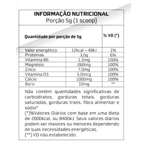 Quantas calorias em 1 scoop (5 g) Testo HGH?