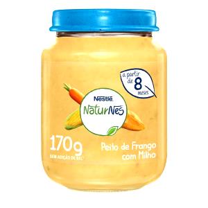 Quantas calorias em 1 unidade (170 g) Papinha de Creminho de Milho com Cenoura e Peito de Frango?