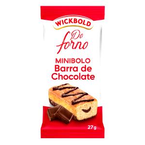 Quantas calorias em 1 unidade (27 g) Mini Bolo com Barra de Chocolate?