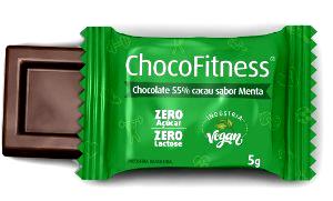 Quantas calorias em 1 unidade (6 g) Chocofitness Menta?
