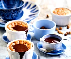 Quantas calorias em 1 Unidade Soufflé De Avelã Com Molho De Chocolate?