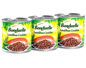 Quantas calorias em 1 Xícara, Secas, Produto Após Cozinhadas Lentilhas Cozidas?