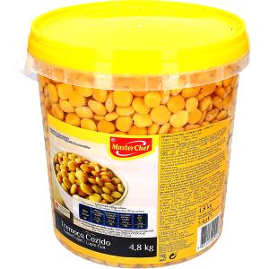 Quantas calorias em 1 Xícara (166,0 G) Tremoço, cozido?