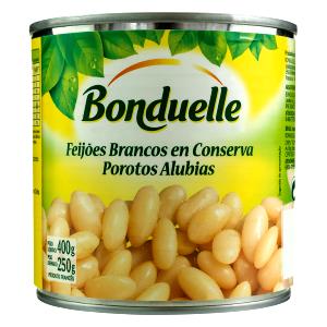 Quantas calorias em 1 Xícara (262,0 G) Feijão branco, enlatado?