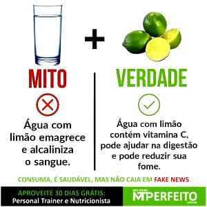 Quantas calorias em 100 G Água com Limão?