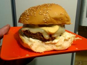 Quantas calorias em 100 G Hambúrguer de Queijo Grande?