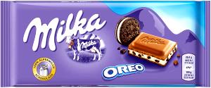 Quantas calorias em 100 g Milka Oreo?
