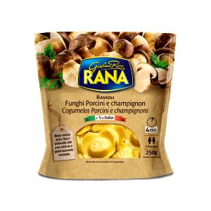 Quantas calorias em 100 g Ravioli Funghi Porcini e Champignon?