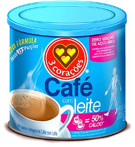Quantas calorias em 100 Ml Café com Leite e Açúcar?