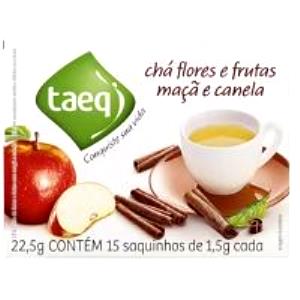 Quantas calorias em 100 ml Chá Flores e Frutas Maçã e Canela?