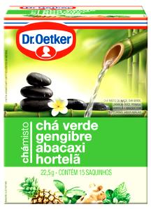 Quantas calorias em 100 ml Chá Verde Gengibre Abacaxi Hortelã?