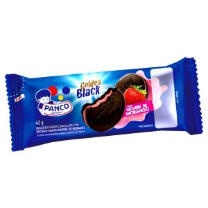 Quantas calorias em 2 1/2 biscoitos (30 g) Mousse Black Sabor Morango?