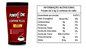 Quantas calorias em 2 colheres de café (2,5 g) Coffee Plus?