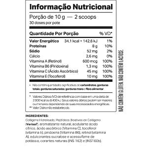Quantas calorias em 2 scoops (10 g) Colágeno Hidrolisado?