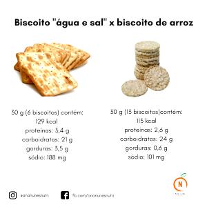 Quantas calorias em 3 biscoitos (30 g) Biscoito Agua e Sal?