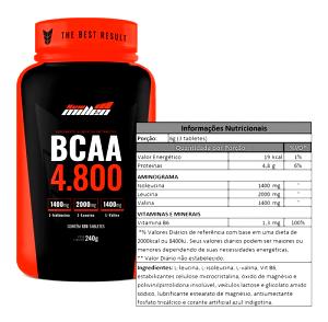 Quantas calorias em 3 cápsulas (6 g) Power BCAA 4.800Mg?