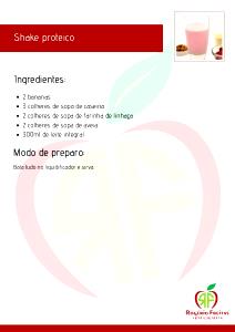 Quantas calorias em 3 colheres de sopa (30 g) Shake?