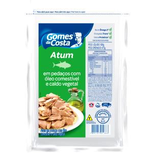 Quantas calorias em 3 colheres de sopa (60 g) Atum Sólido em Óleo Comestível com Caldo Vegetal?